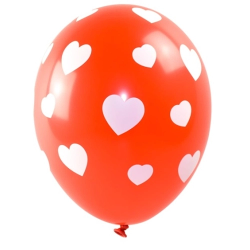 Balony lateksowe z serduszkami walentynki 5 sztuk